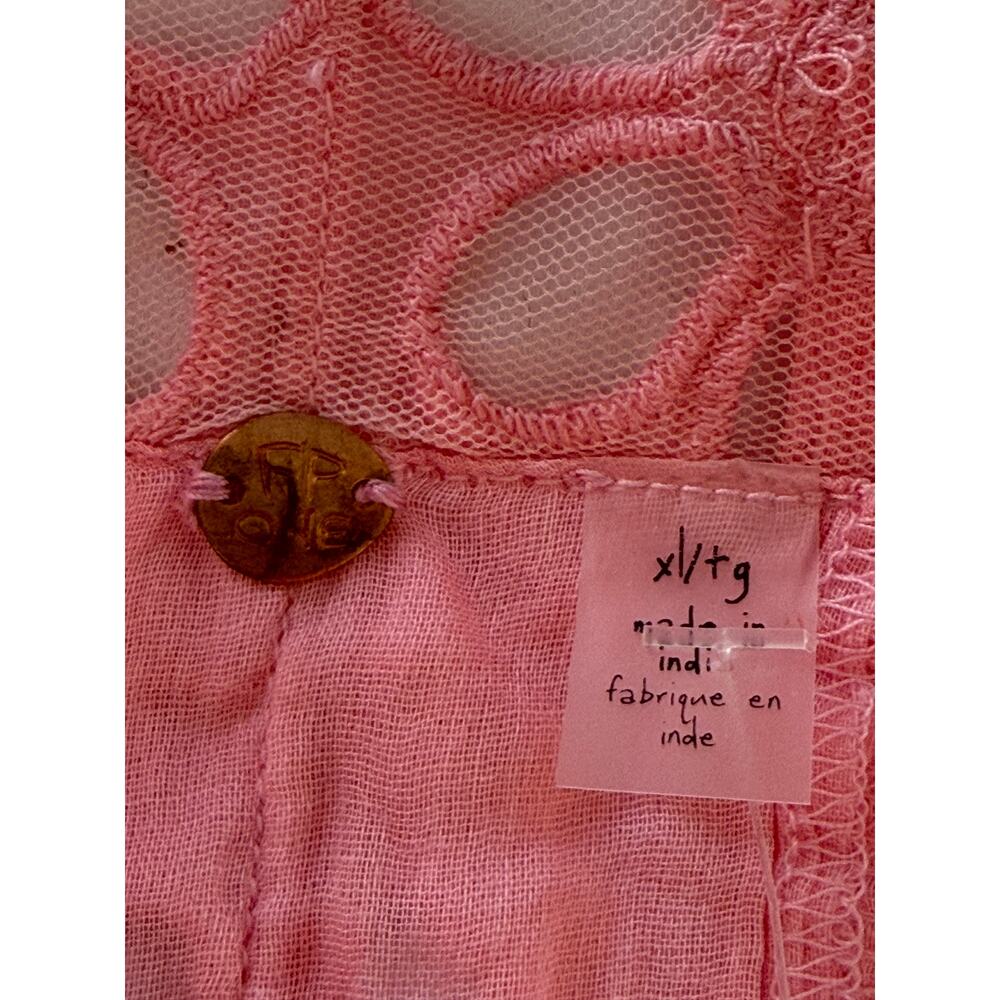 Free People Ilektra Babydoll Lace Slip Dress Barbiecore Coquette NWT XL Pink Raw - Picture 6 of 13